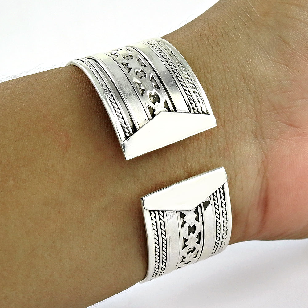 101 Solid 925 Sterling Silver Designer Adjustable Bangle