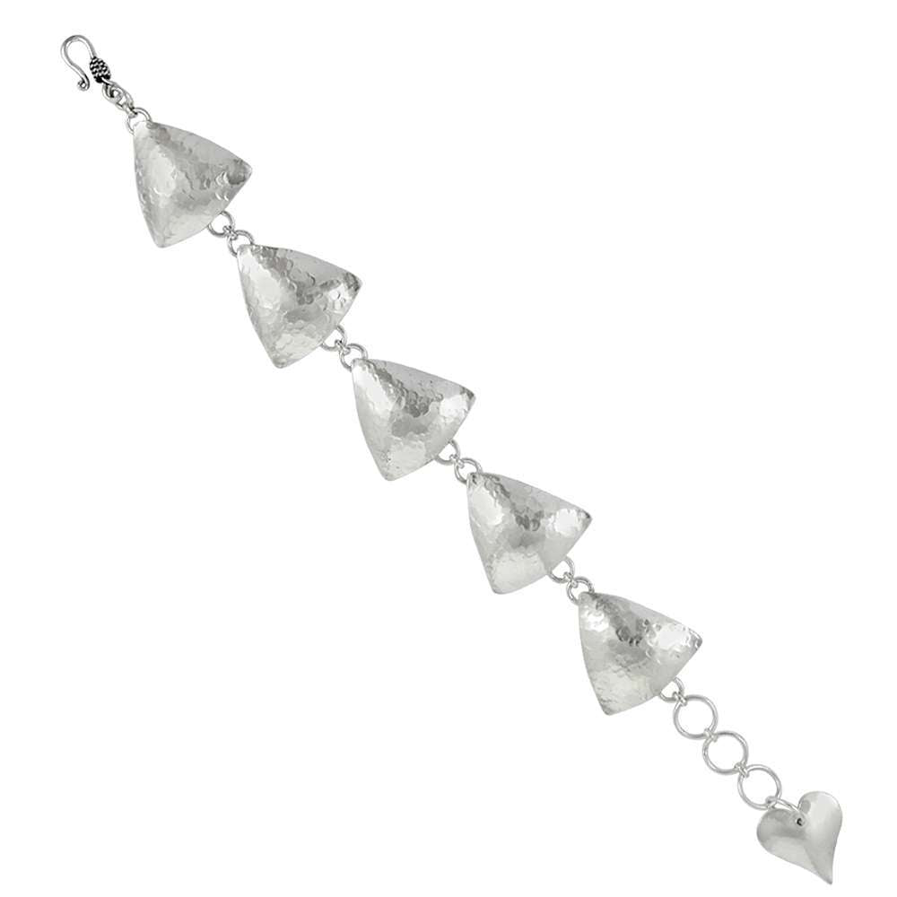Indian Artisan Jewelry 925 Solid Sterling Silver Chain Tribal Look Bracelet B11