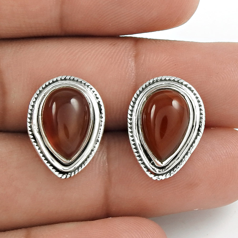 Mothers Day Gift Natural Onyx Earrings 925 Sterling Silver U1