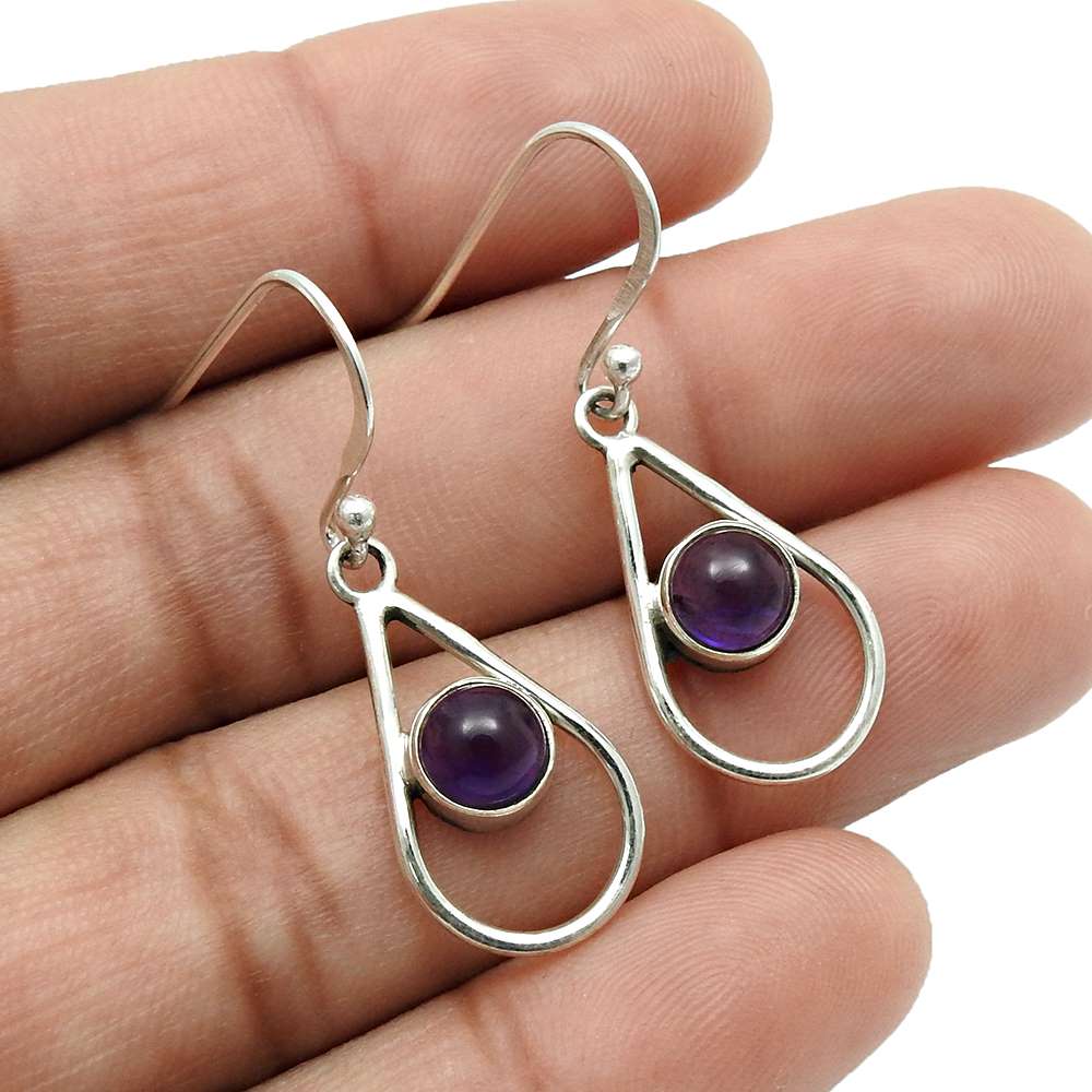 Natural TURQUOISE Gemstone HANDMADE Jewelry 925 Sterling Silver Earring AS2