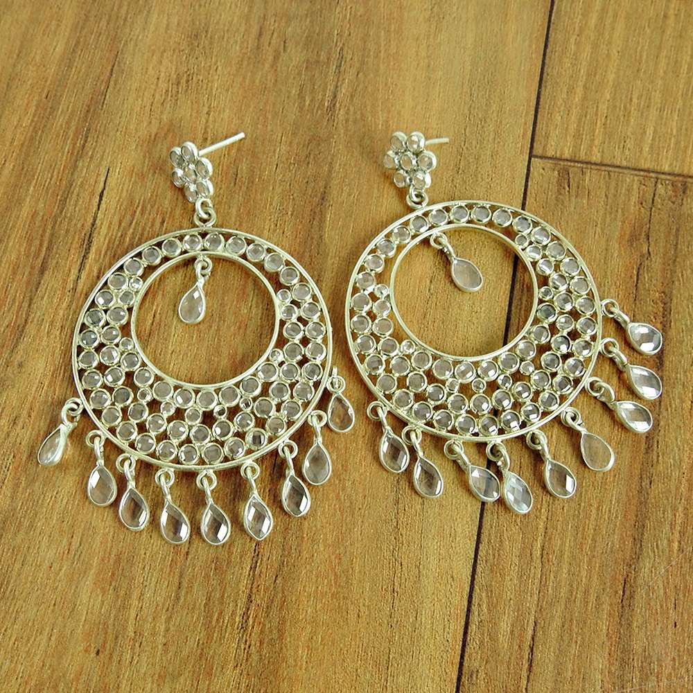 A Secret Crystal Gemstone Sterling Silver Stud Earrings Jewellery Wholesaling