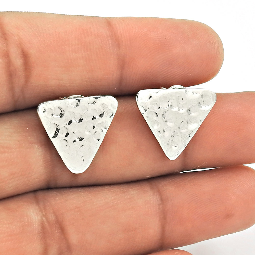 Stud Boho Earrings 925 Solid Sterling Silver Handmade Mothers Day Gift Jewelry R2