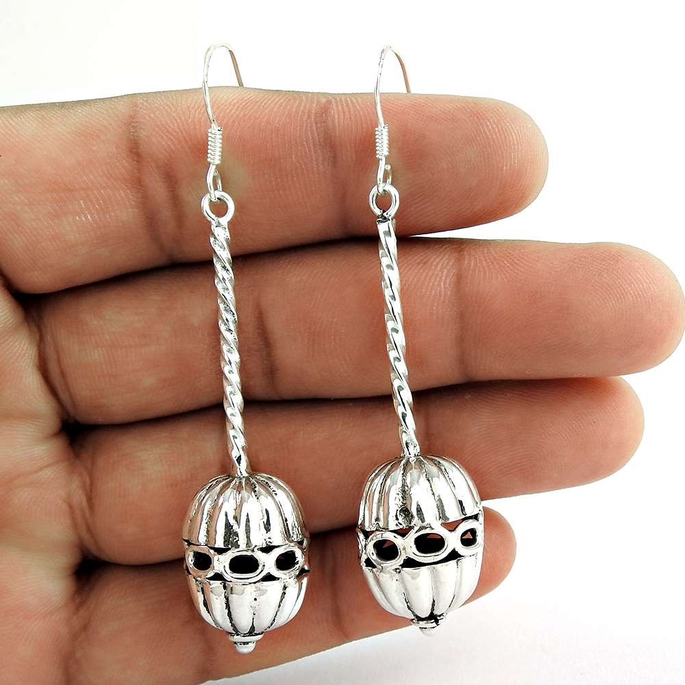 Good-Looking 925 Sterling Silver Earrings 925 Sterling Silver Antique Jewellery