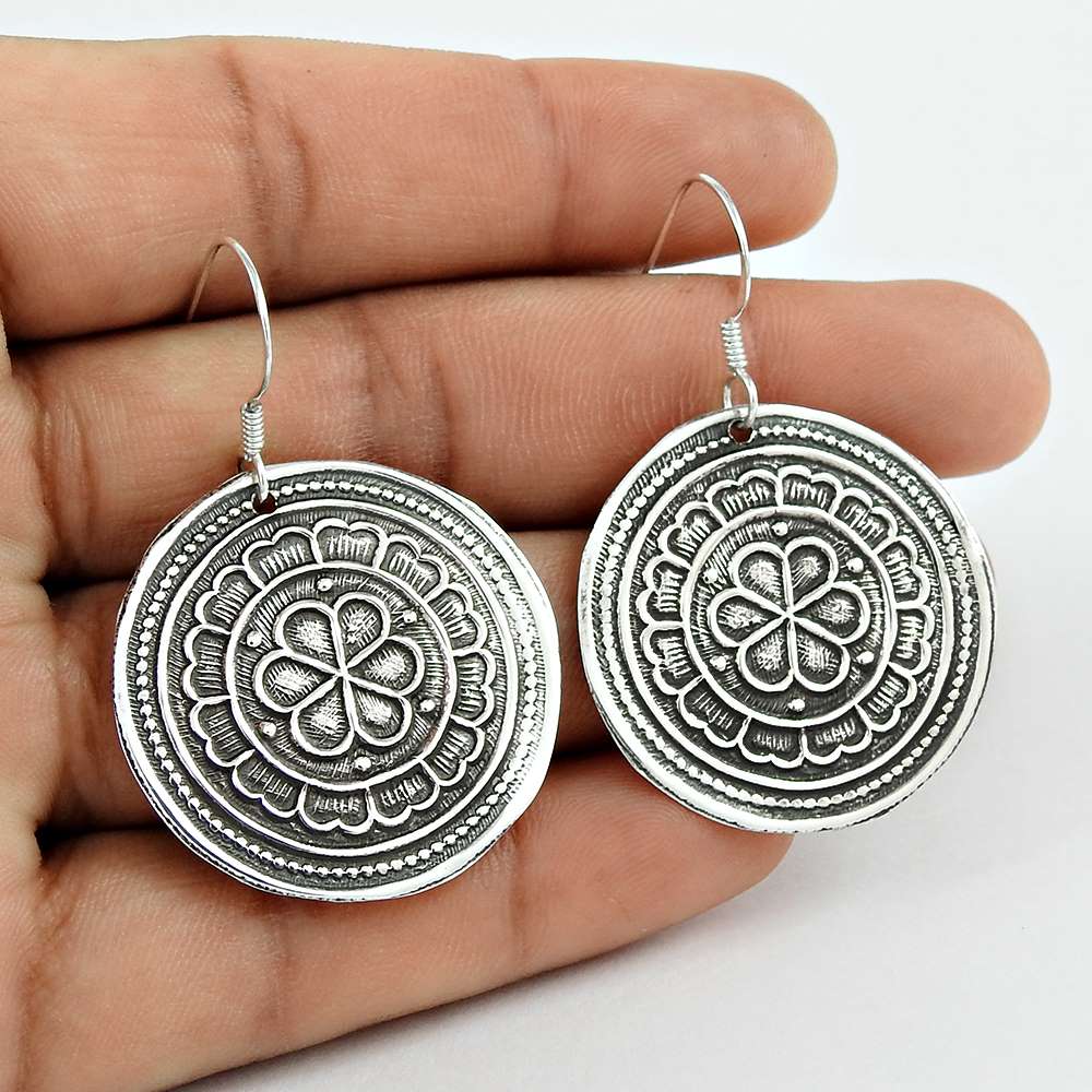 925 Sterling Silver Oxidised Jewellery Rare Silver Earrings Al por mayor