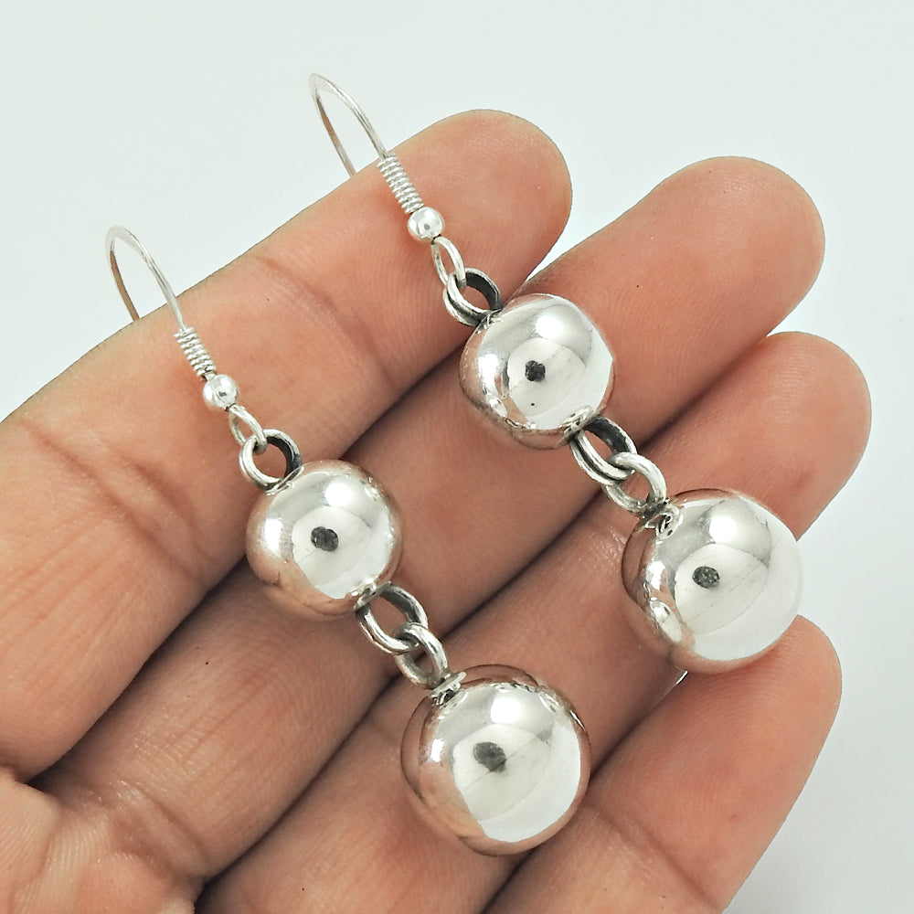 Earrings 925 Solid Sterling Silver Handmade Indian Mothers Day Gift Jewelry X2