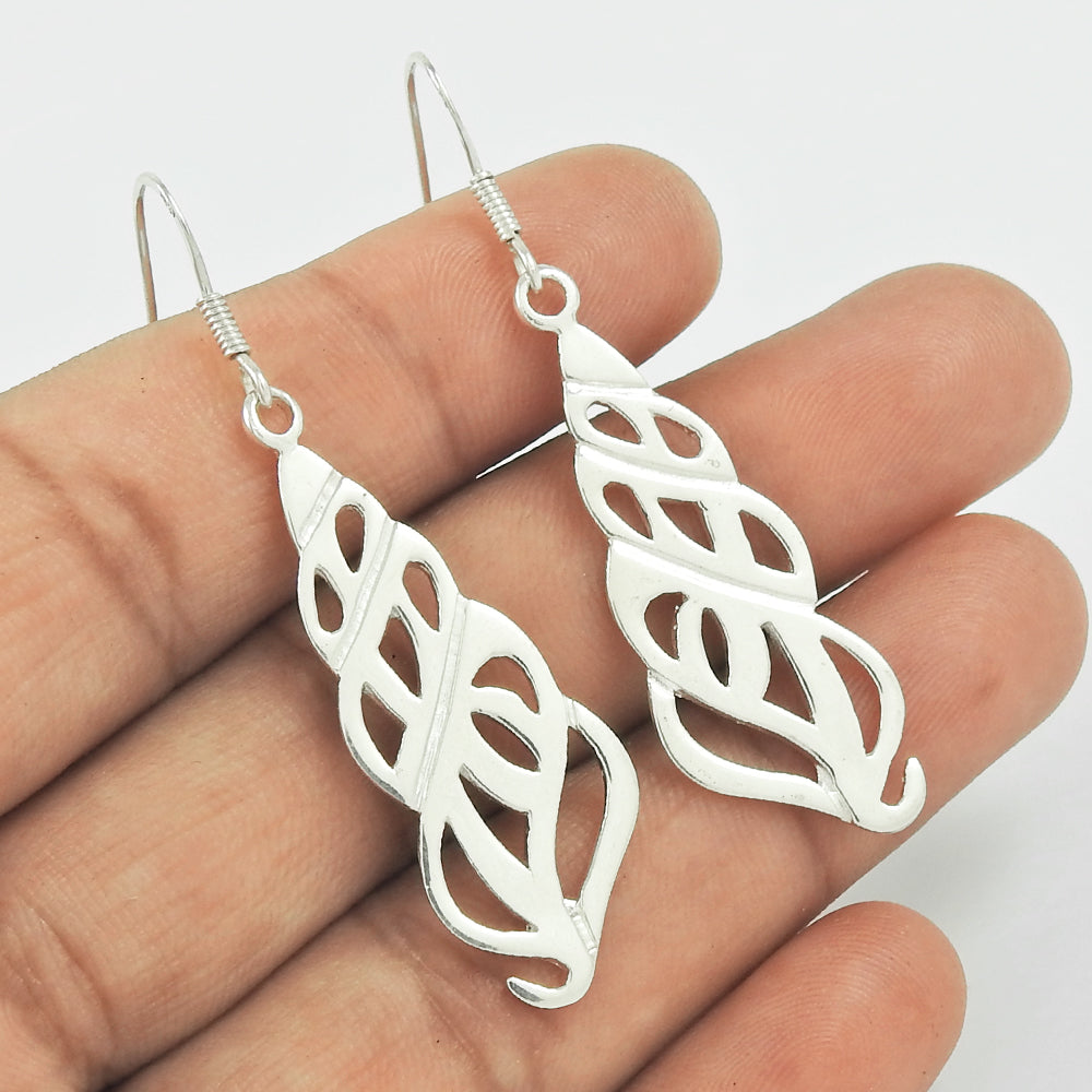 Indian Artisan Jewelry 925 Solid Sterling Silver Earrings E13