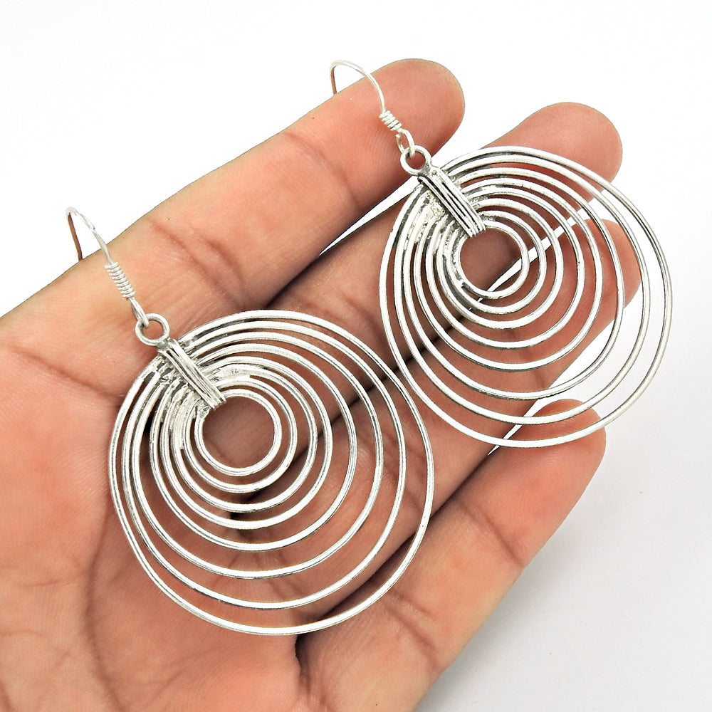 Earrings 925 Solid Sterling Silver Handmade Indian Mothers Day Gift Jewelry M3
