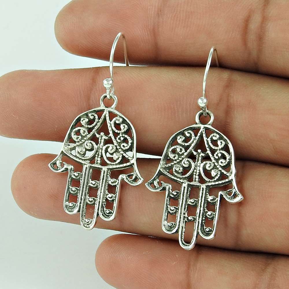 Modern Style 925 Sterling Silver Earrings Exporter India