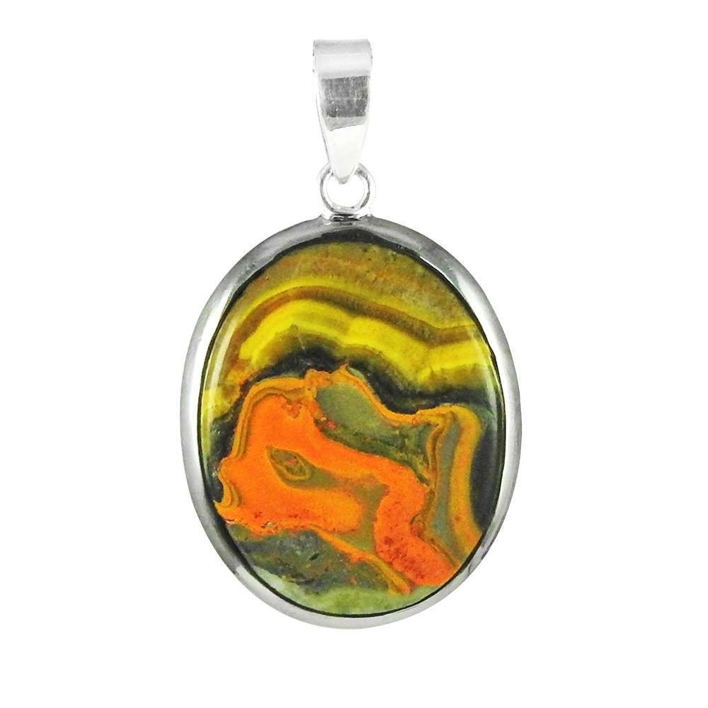 Good Fortune Bumble Bee Gemstone Sterling Silver Pendant Jewellery