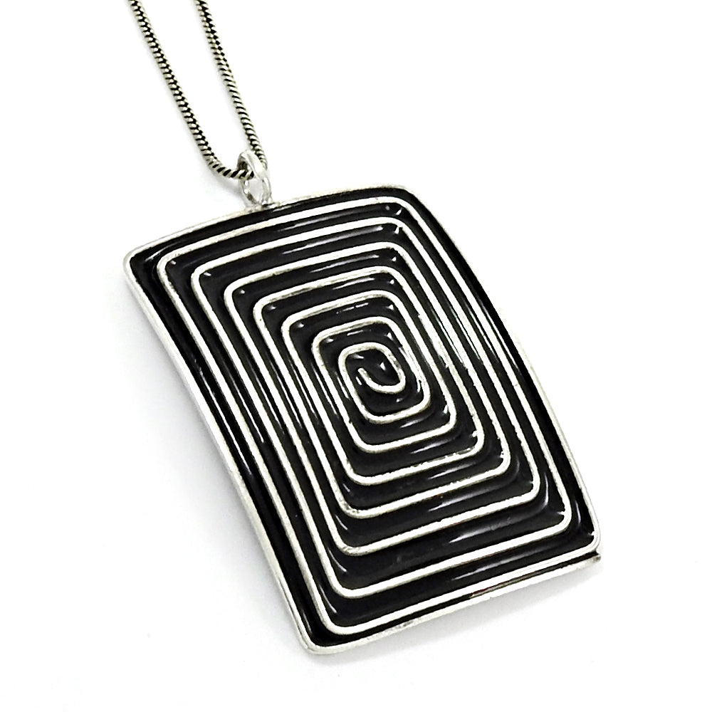 101 Vintage 925 Sterling Silver Modernist Spiral Pendant