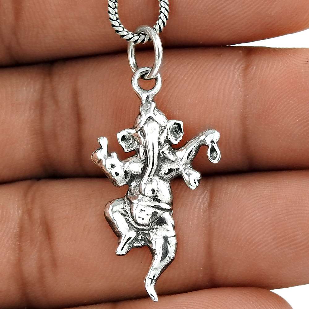 Beautiful 925 Sterling Silver Ganesh Pendant