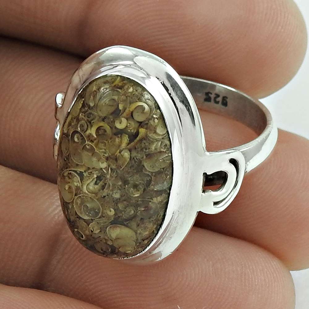 Natural Leopardskin Jasper Cocktail Ethnic Ring Size 8 925 Silver For Girls U16