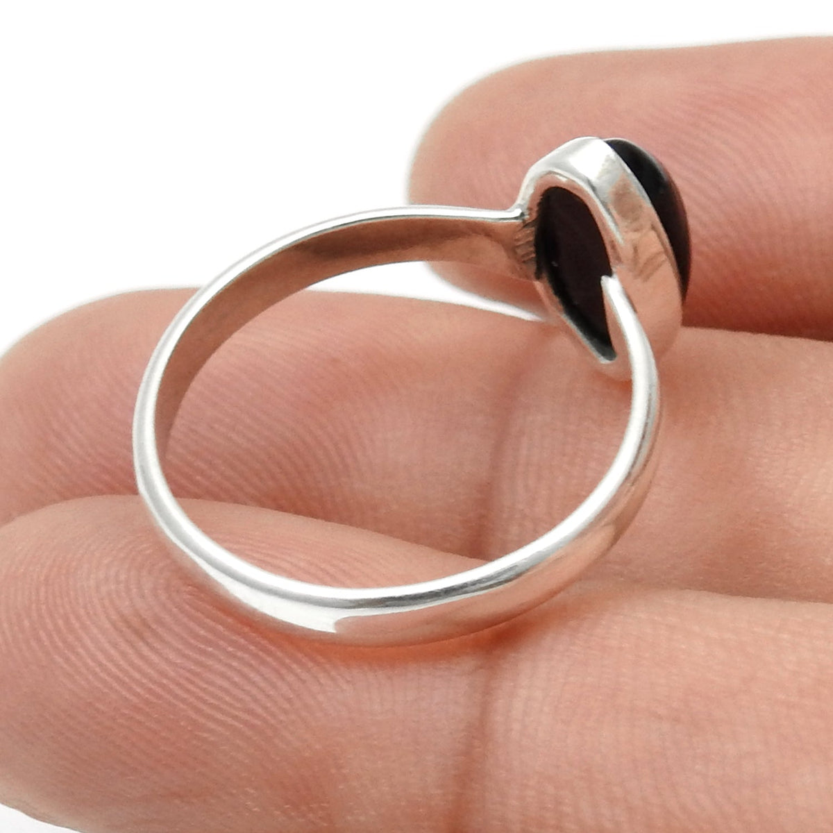 101 Marquise Black Onyx Stone 925 Sterling Silver Band Wedding Ring Jewelry