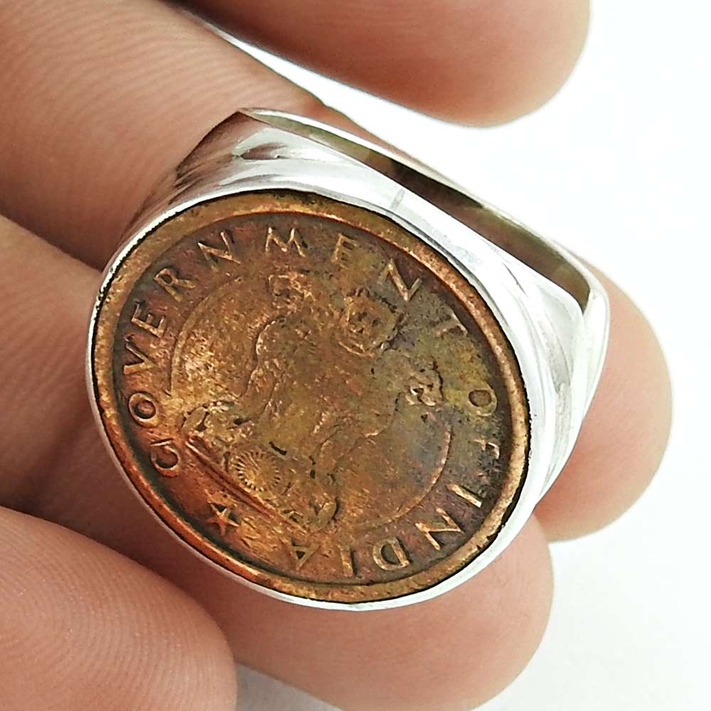 Cocktail Artisan Ring Size 7.5 925 Solid Sterling Silver Handmade Jewelry H10