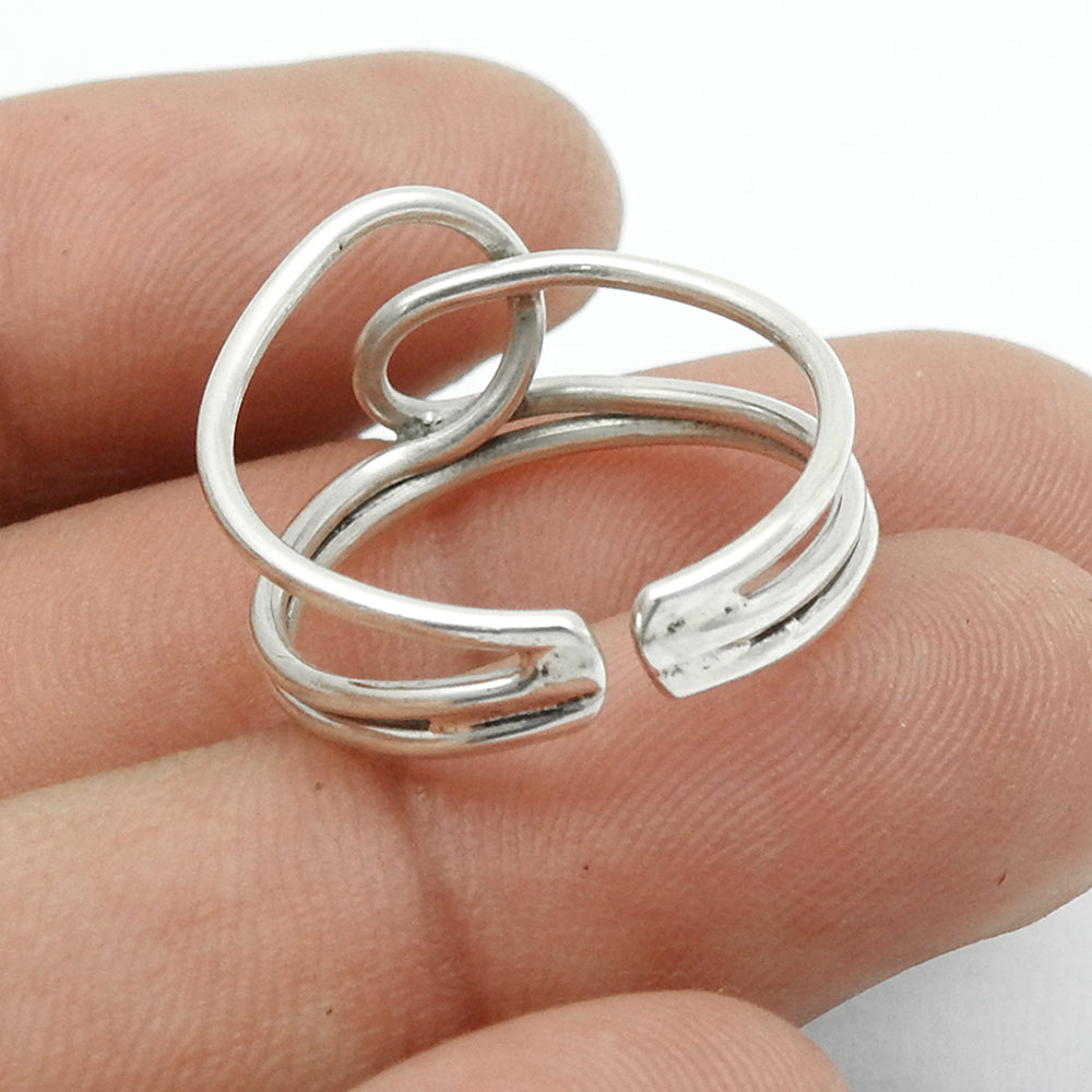 Christmas Gift Trendy Proposal Ring Solid 925 Sterling Silver Handmade Band