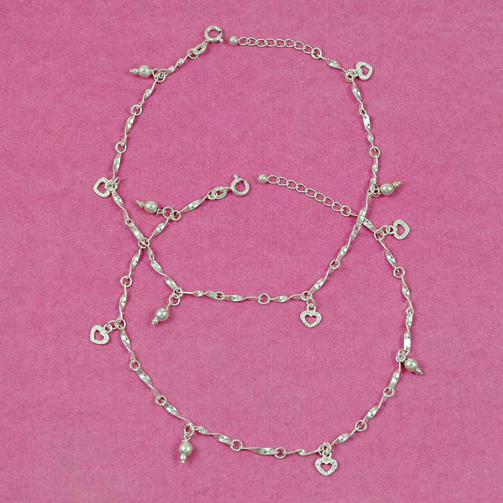 Trendy Solid 925 Sterling Silver Anklet Tribal Jewelry C1