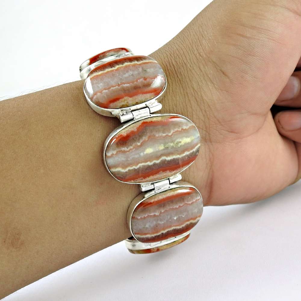 Royal Style 925 Silver Jasper Bracelet