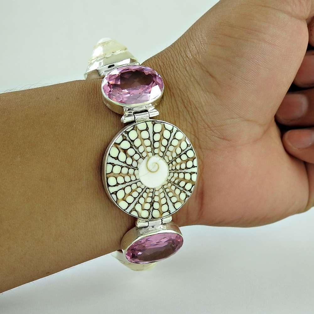 Awesome Style Of 925 Sterling Silver Multi Stones Bracelet