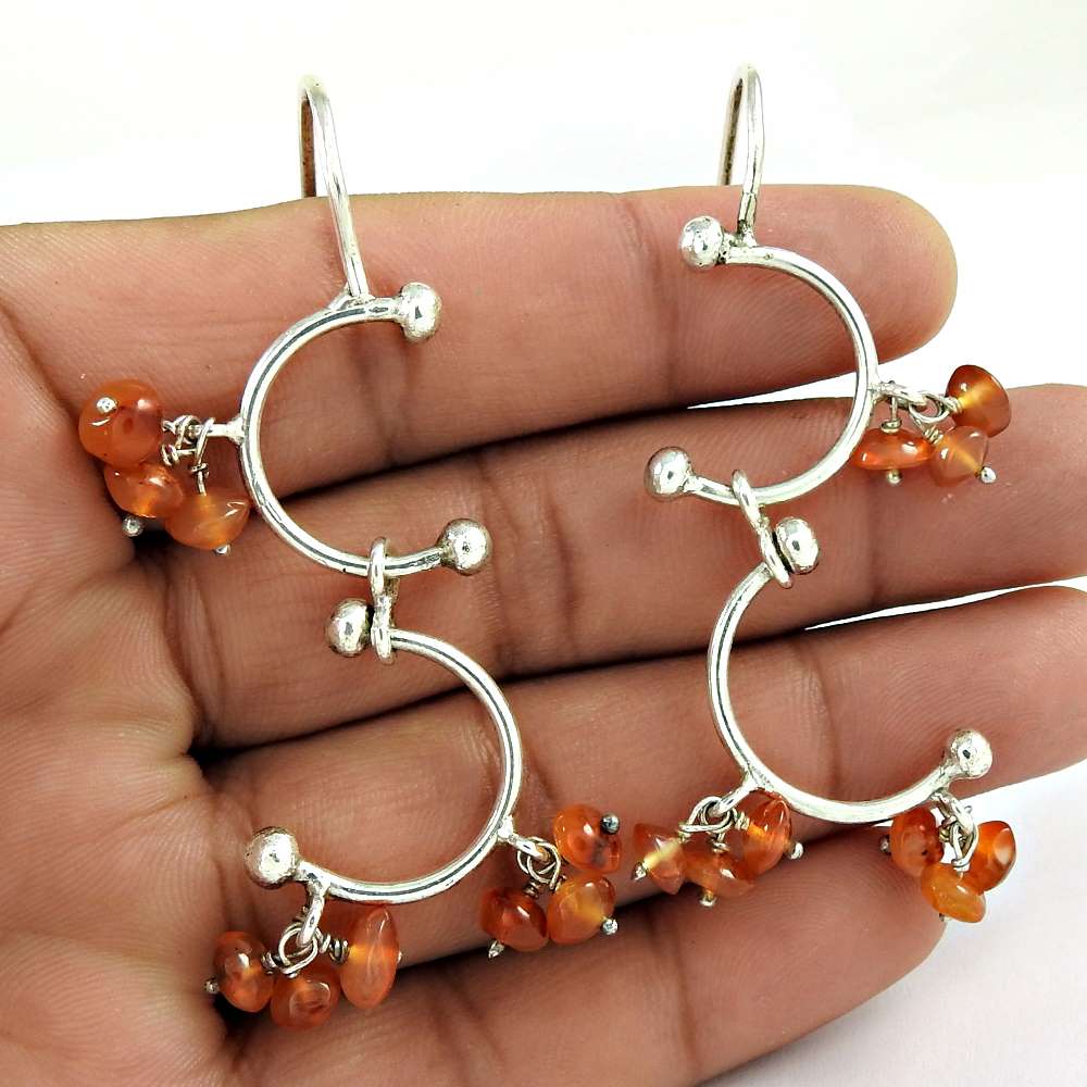 So In Love Carnelian Gemstone Sterling Silver Earrings Jewelry Fournisseur