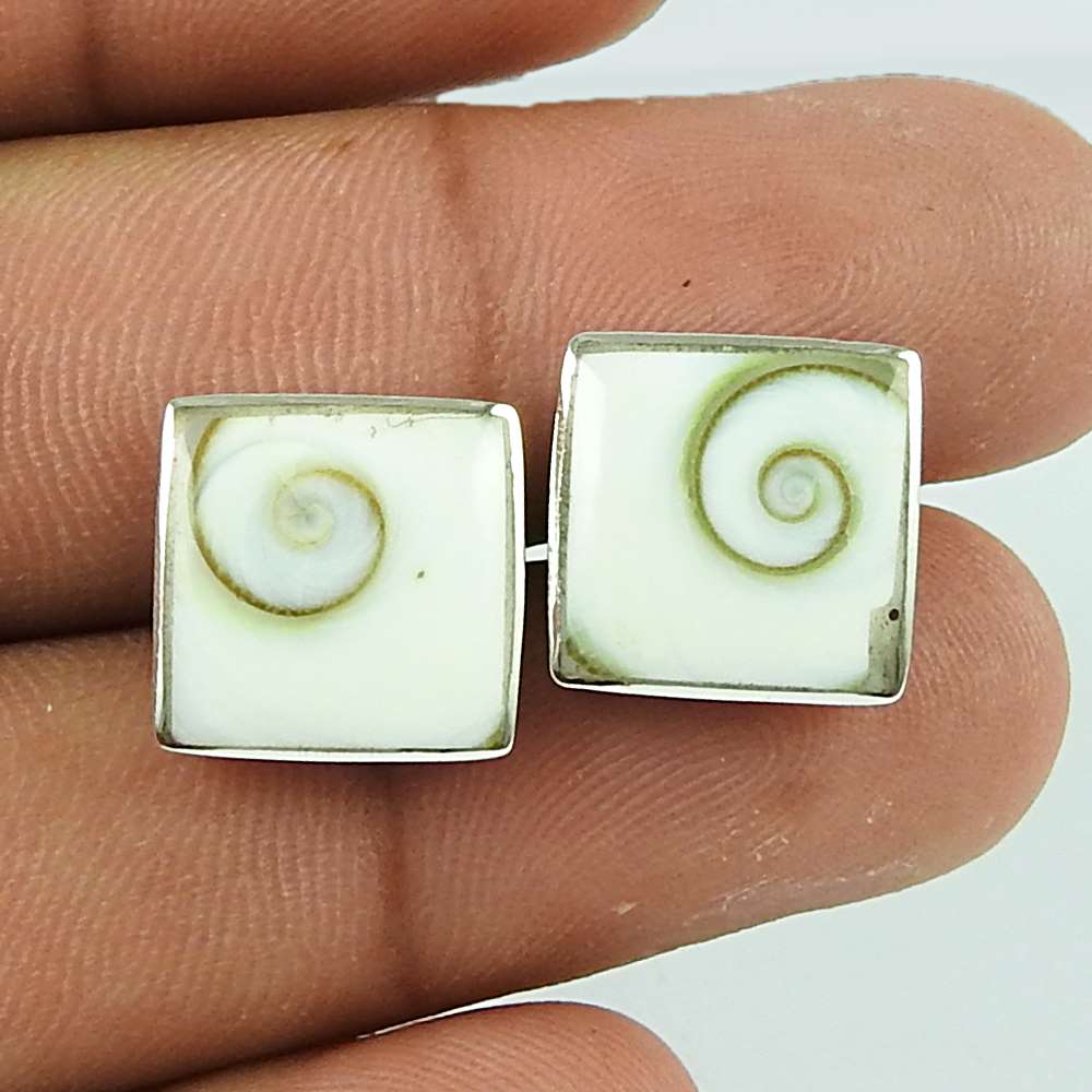 Charming Shiva Eye Sterling Silver Stud Earrings 925 Sterling Silver Vintage Jewellery
