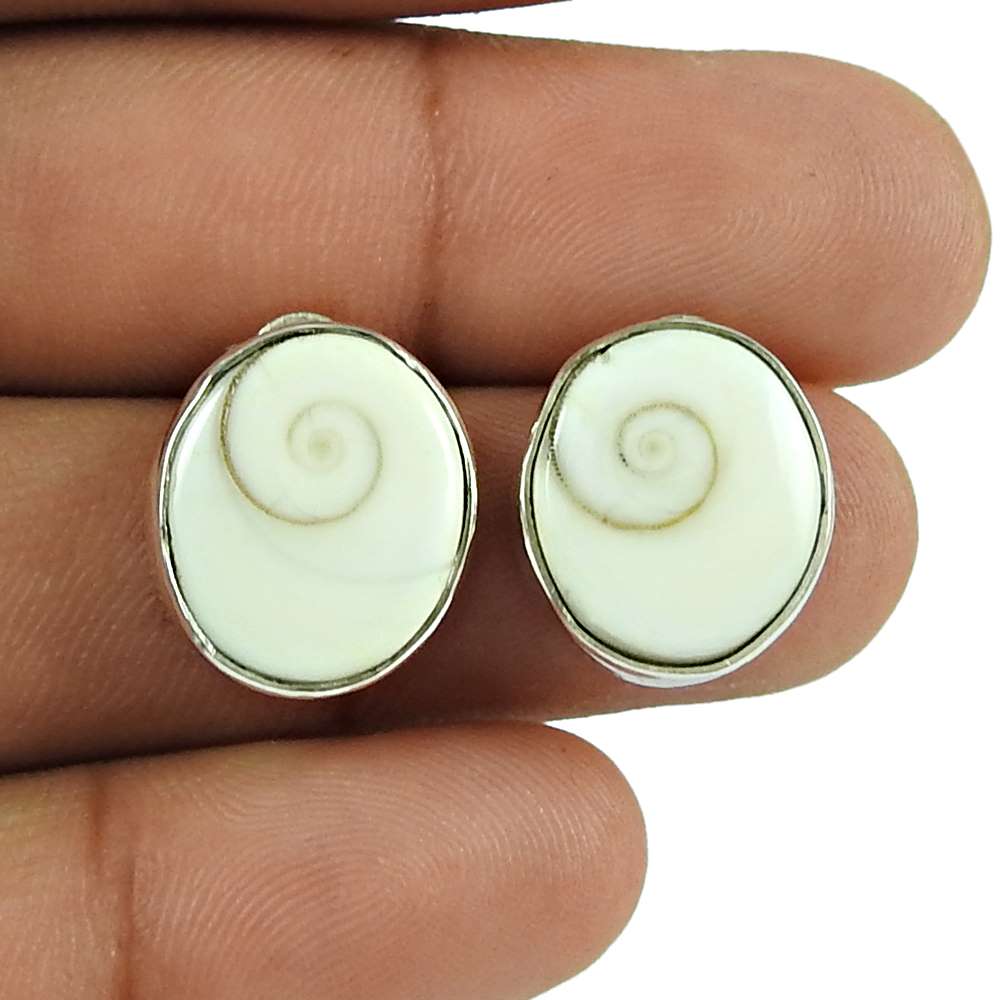 Lustrous Shiva Eye Sterling Silver Stud Earrings 925 Sterling Silver Fashion Jewellery