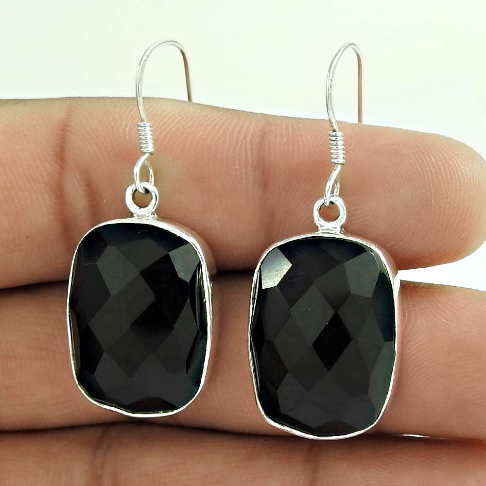 Awesome 925 Sterling Silver Black Onyx Earrings Wholesale