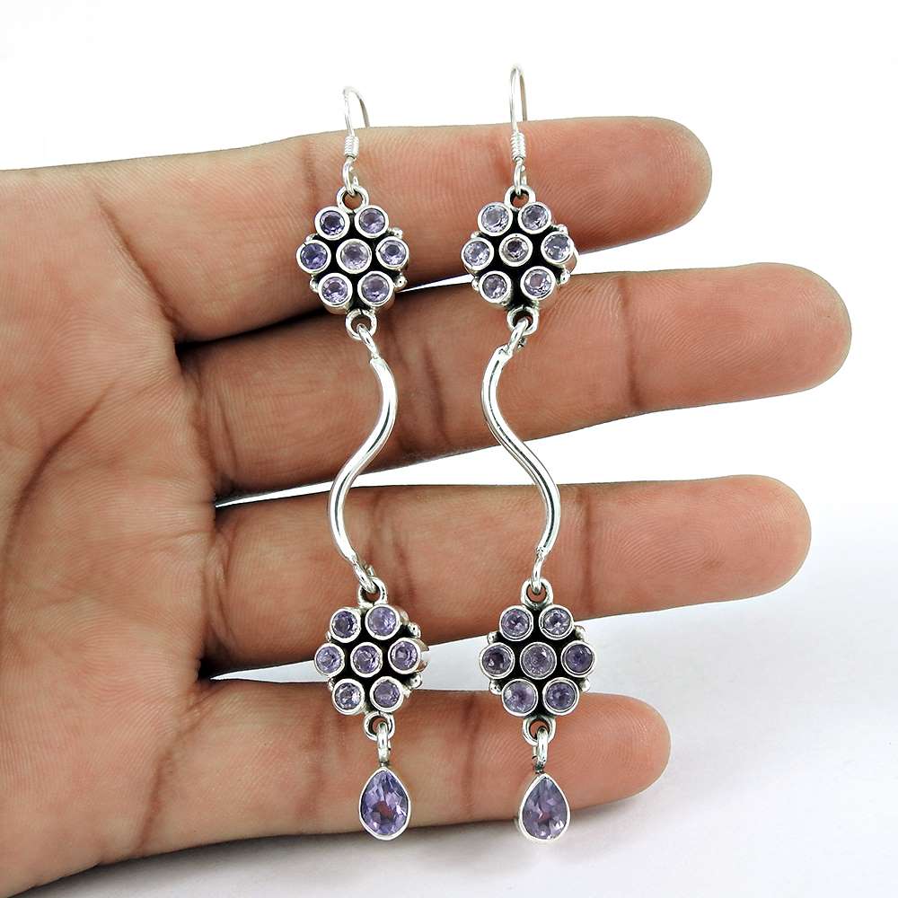 Caribbean Sea 925 Sterling Silver Amethyst Earrings Hersteller