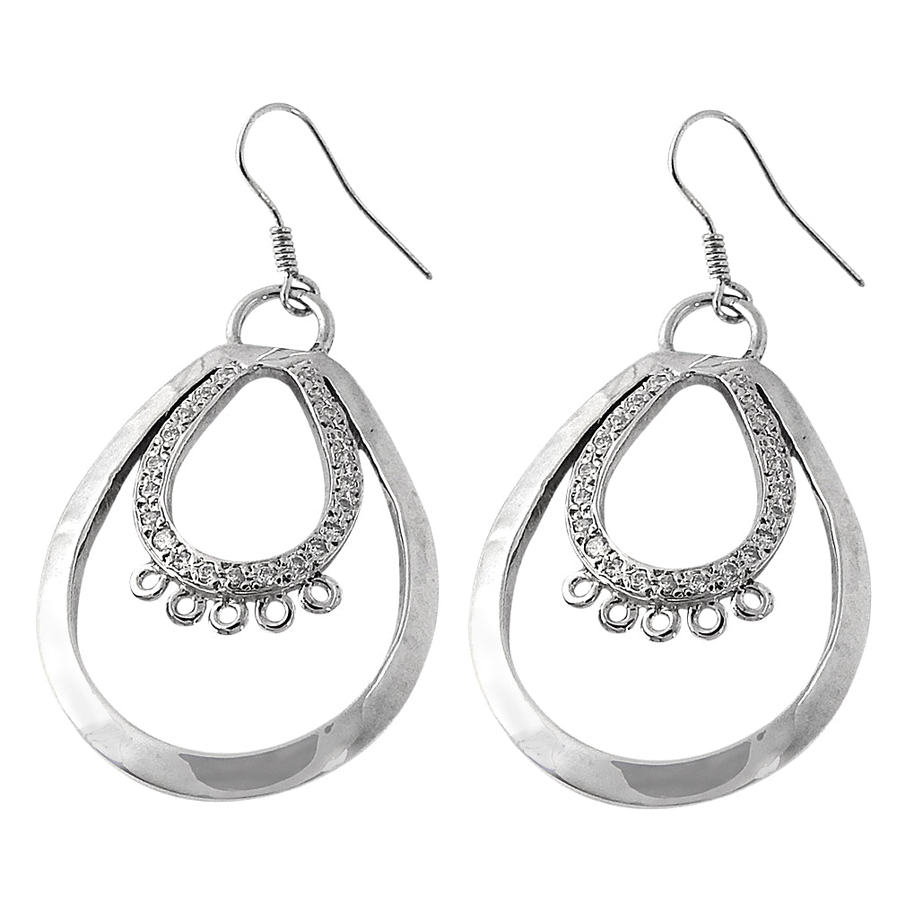 Christmas Gift Natural Cubic Zirconia Gemstone Earrings 925 Sterling Silver A8