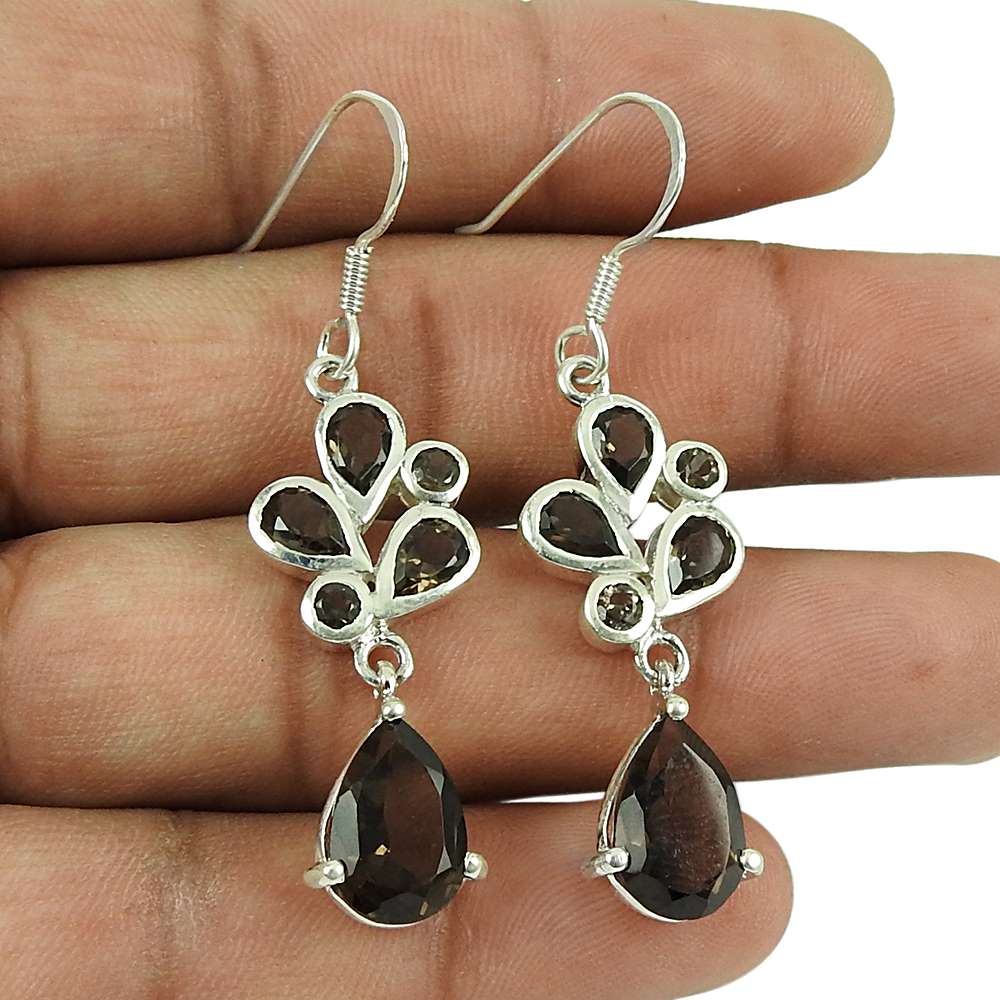 Scenic 925 Sterling Silver Garnet Gemstone Earrings