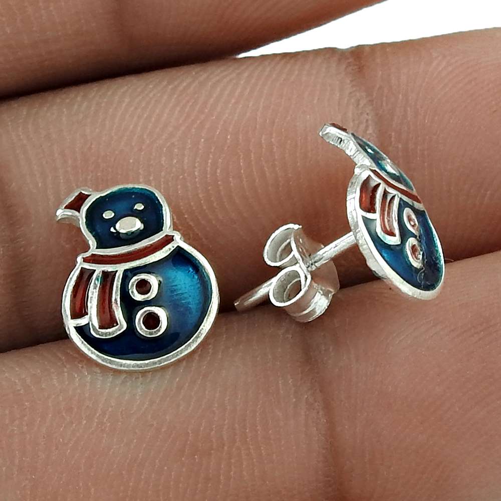 Franqipani Queen 925 Sterling Silver Enamel Earrings Wholesale Price