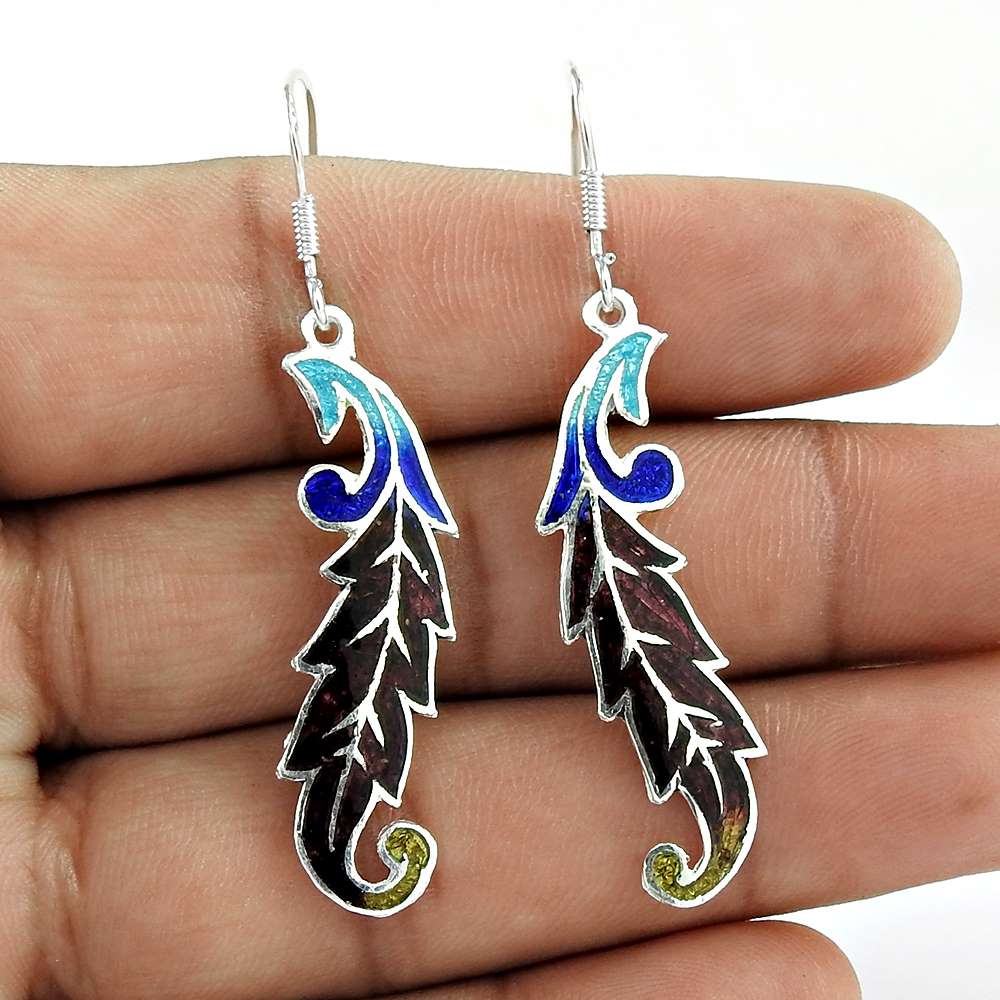 Sightly Inlay 925 Sterling Silver Earrings Al por mayor