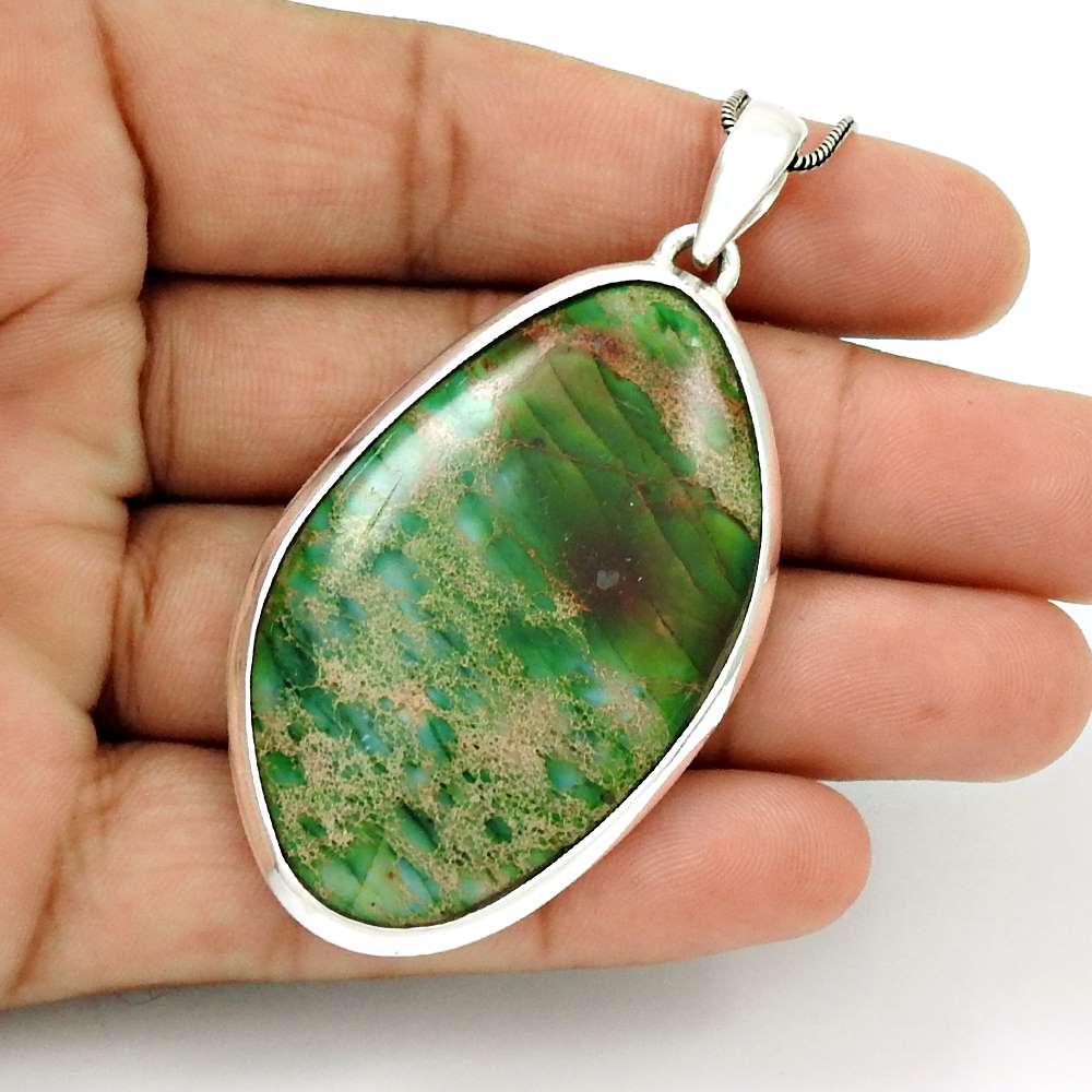Gift For Her 925 Sterling Silver Natural Resolite Gemstone Pendant Bohemian U30