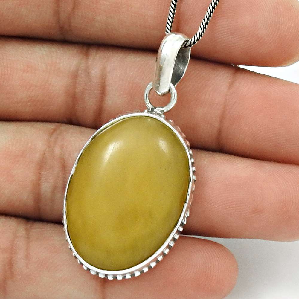 Anniversary Gift For Her Natural Aventurine Pendant Tribal 925 Silver S32
