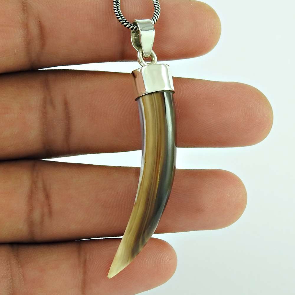 Gift For Her 925 Sterling Silver Natural Shell Gemstone Jewelry Pendant Boho K12