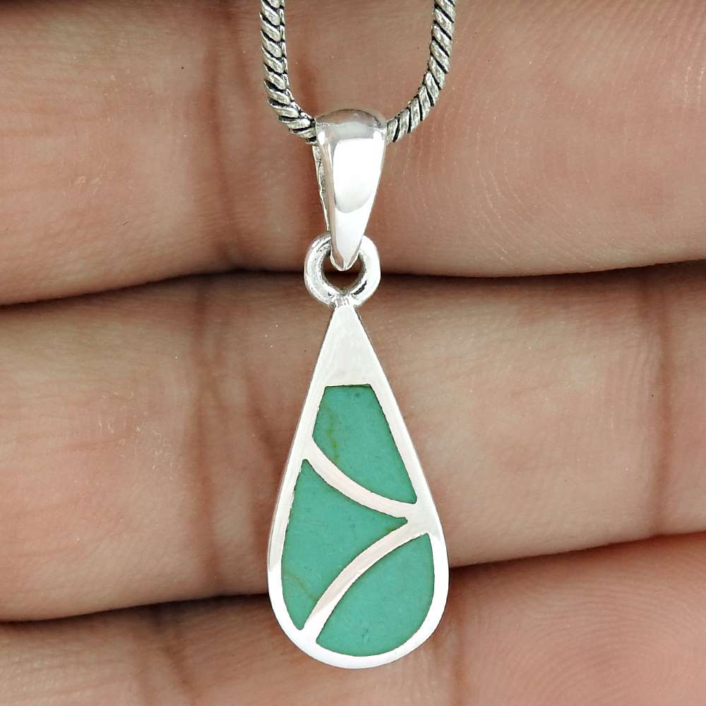 925 Sterling Silver Handcrafted Jewelry Pendant Enamel A3