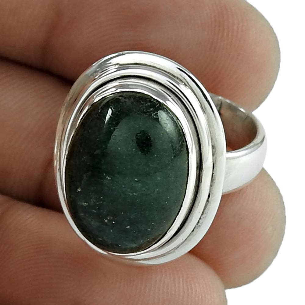 Natural Picasso Jasper Solitaire Tribal Ring Size 7 925 Silver For Women P27