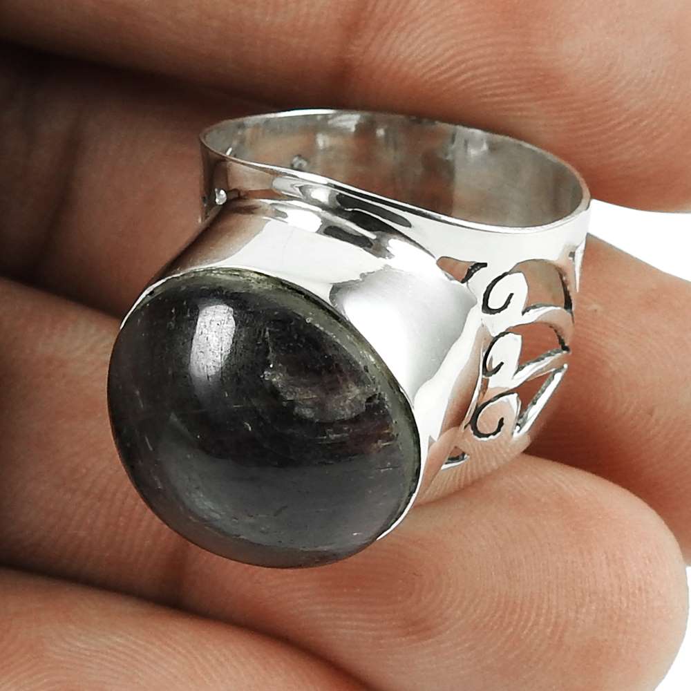 Amusable Star Ruby Gemstone Sterling Silver Ring 925 Sterling Silver Jewellery