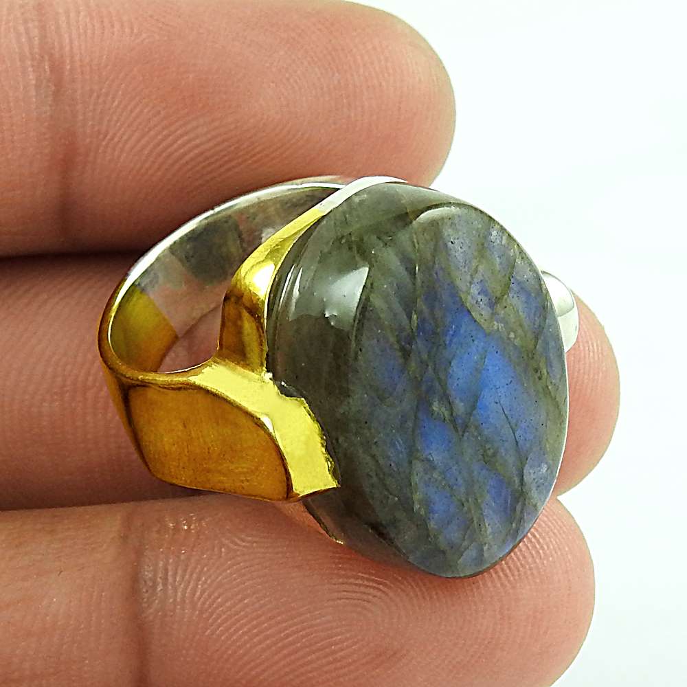 The One 925 Silver Labradorite Gemstone Ring