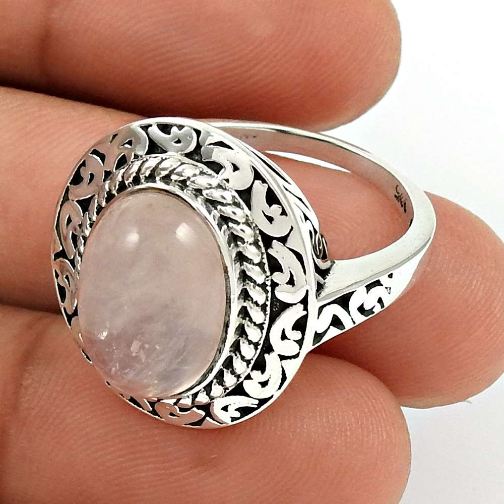 Turquoise Gemstone Ring 925 Sterling Silver Tribal Jewelry WS35