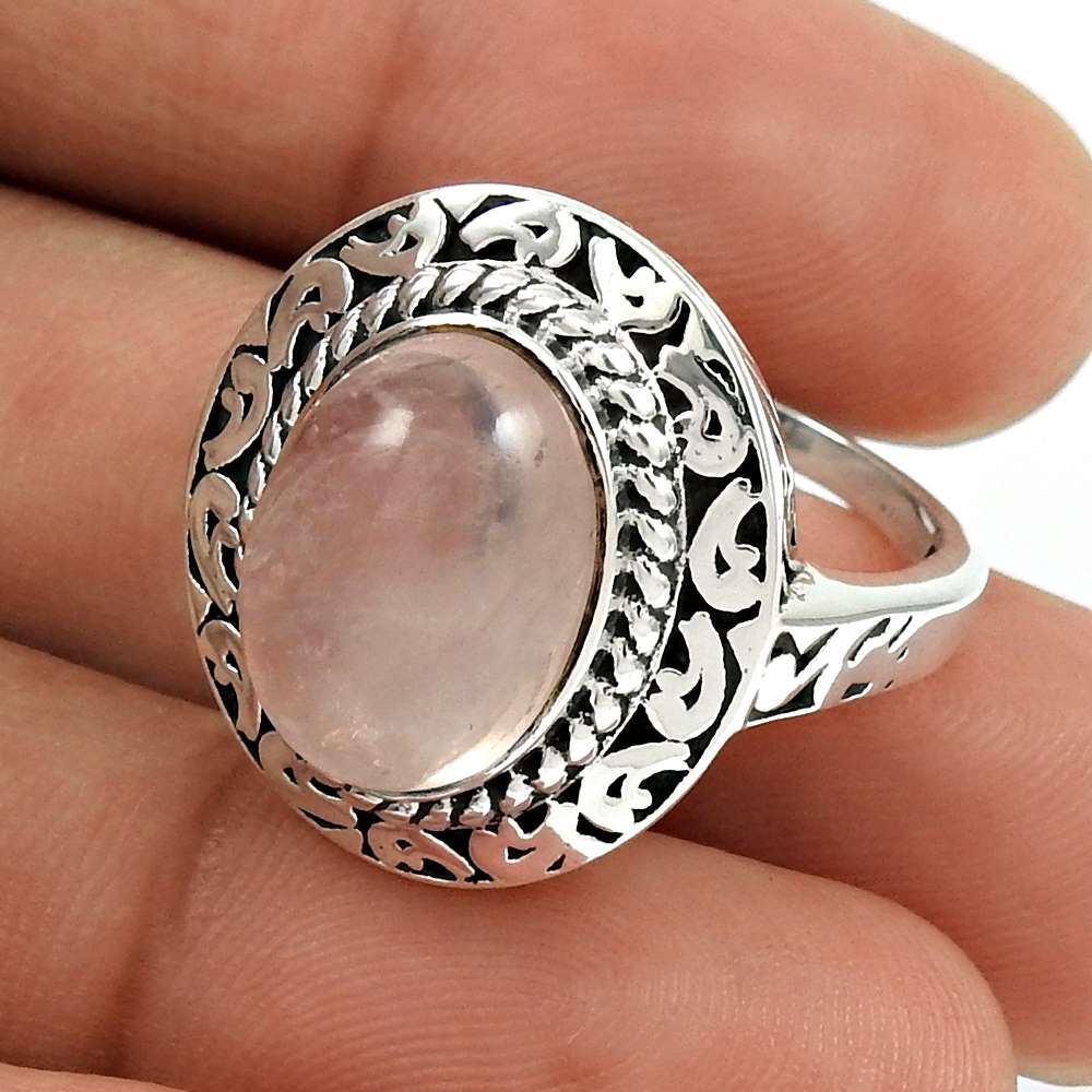 Turquoise Gemstone Ring 925 Sterling Silver Tribal Jewelry WS35