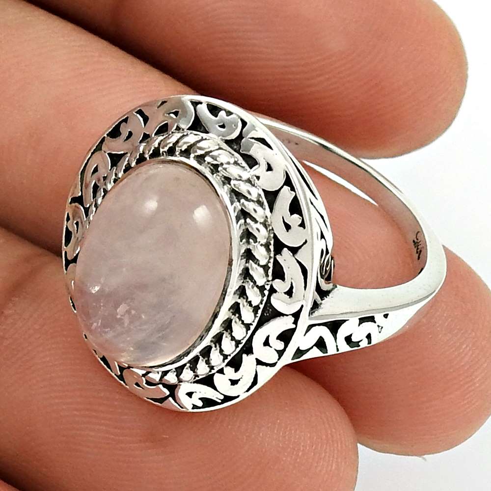Turquoise Gemstone Ring 925 Sterling Silver Tribal Jewelry WS35