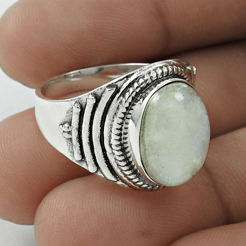 Labradorite Gemstone Ring 925 Sterling Silver Women Fashion Jewelry Fabricante