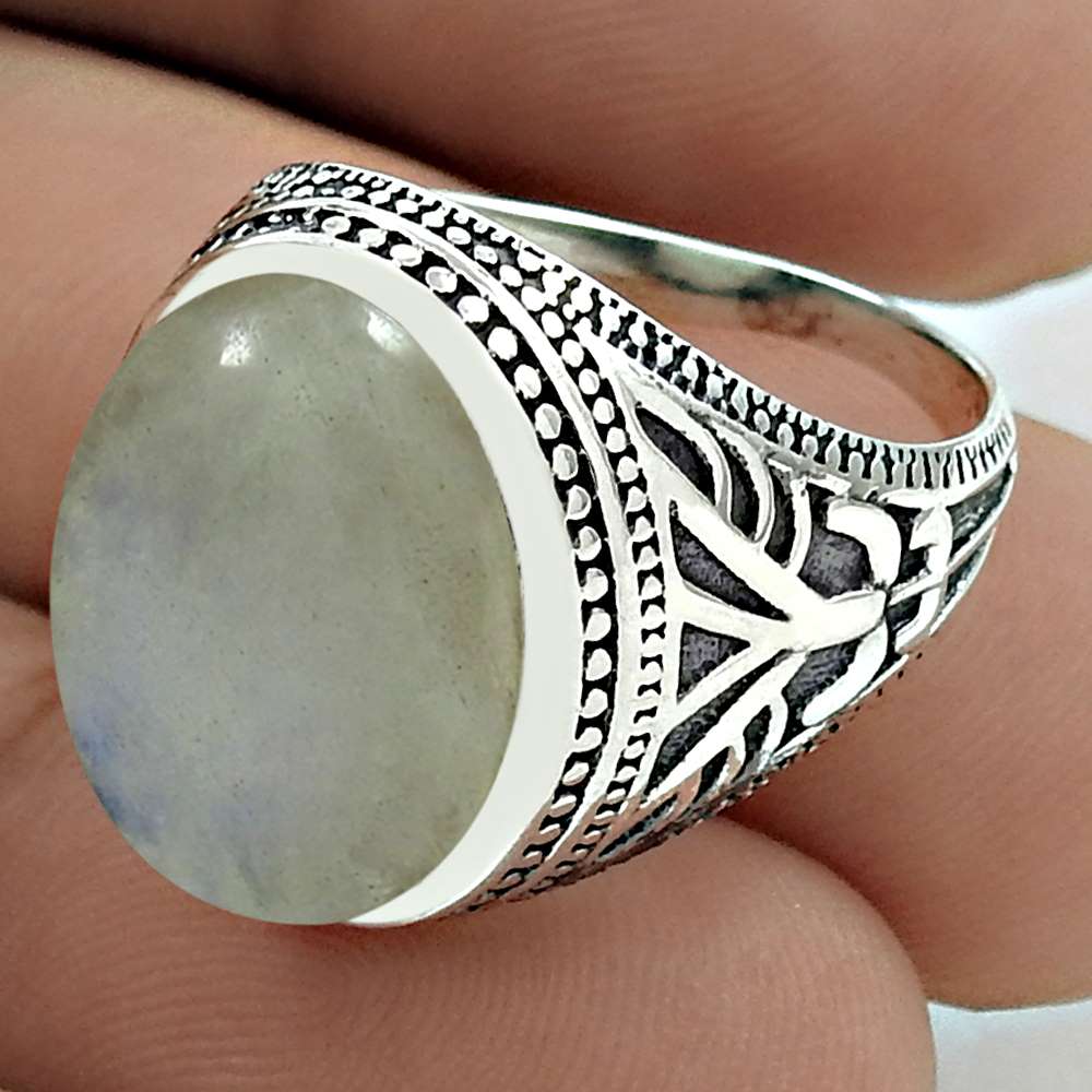 Engaging 925 Sterling Silver Labradorite Gemstone Ring Size 7 Handmade Jewelry G59