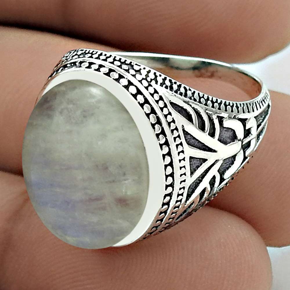 Engaging 925 Sterling Silver Labradorite Gemstone Ring Size 7 Handmade Jewelry G59