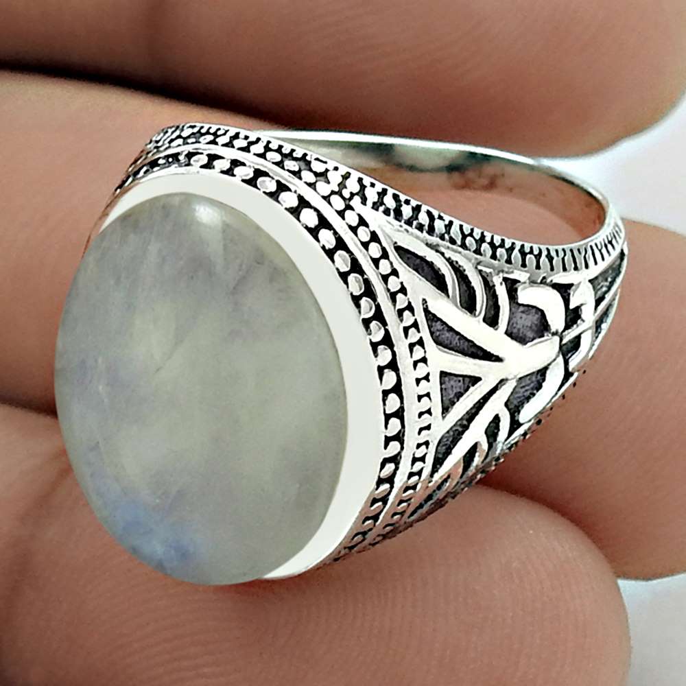 Engaging 925 Sterling Silver Labradorite Gemstone Ring Size 7 Handmade Jewelry G59