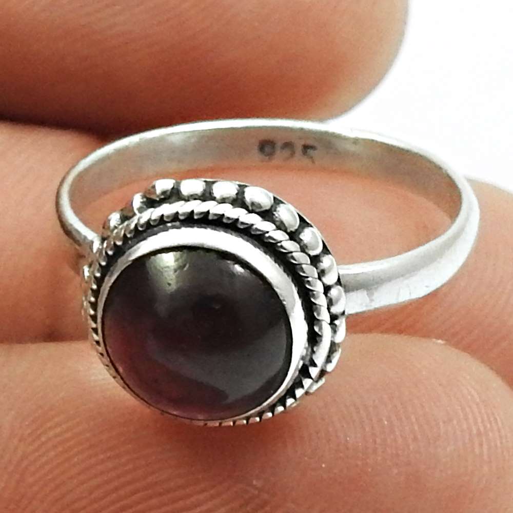 Blue Labradorite Gemstone Ring For Women Size 8 925 Sterling Silver Jewelry K10