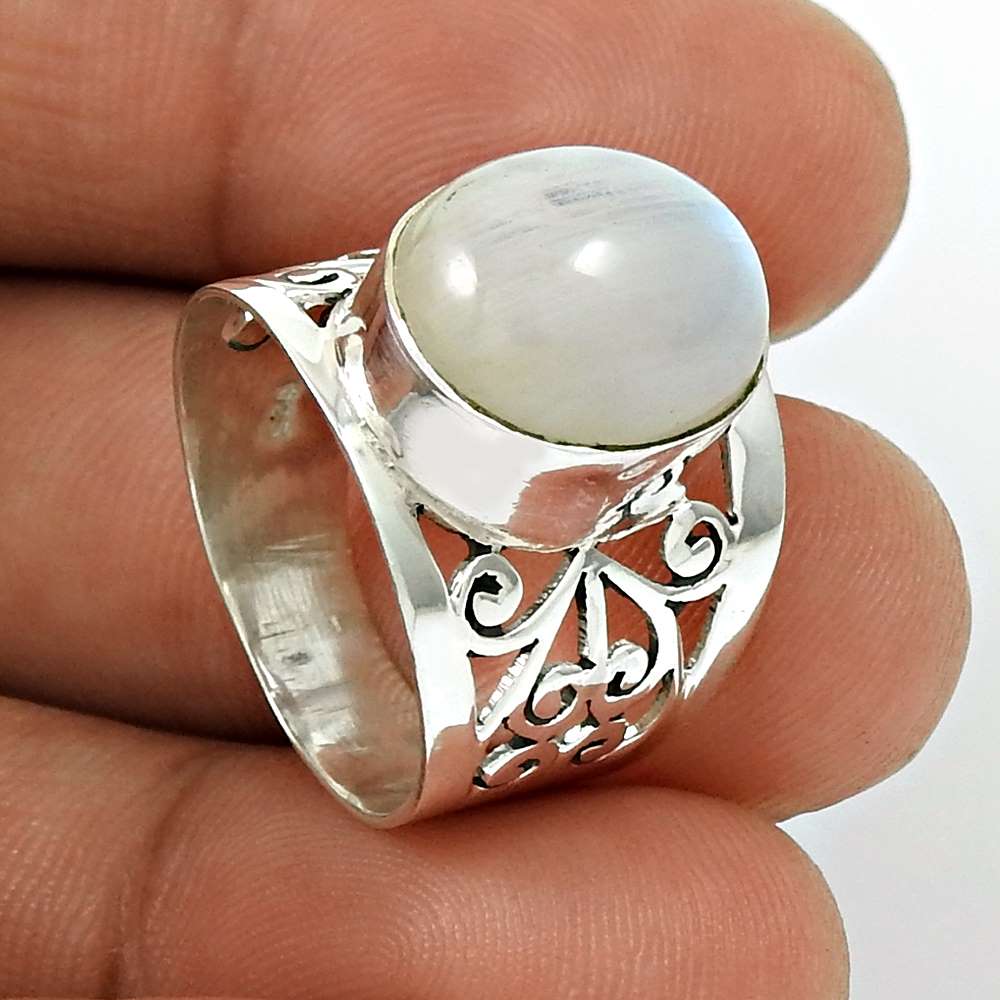 Labradorite Gemstone Ring 925 Sterling Silver Ethnic Jewelry AZ60