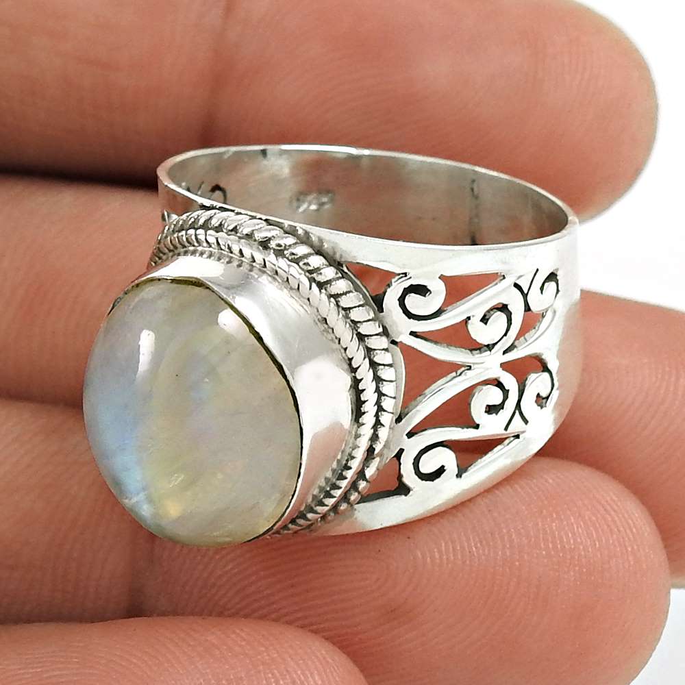 Labradorite Gemstone Ring 925 Sterling Silver Ethnic Jewelry AZ60