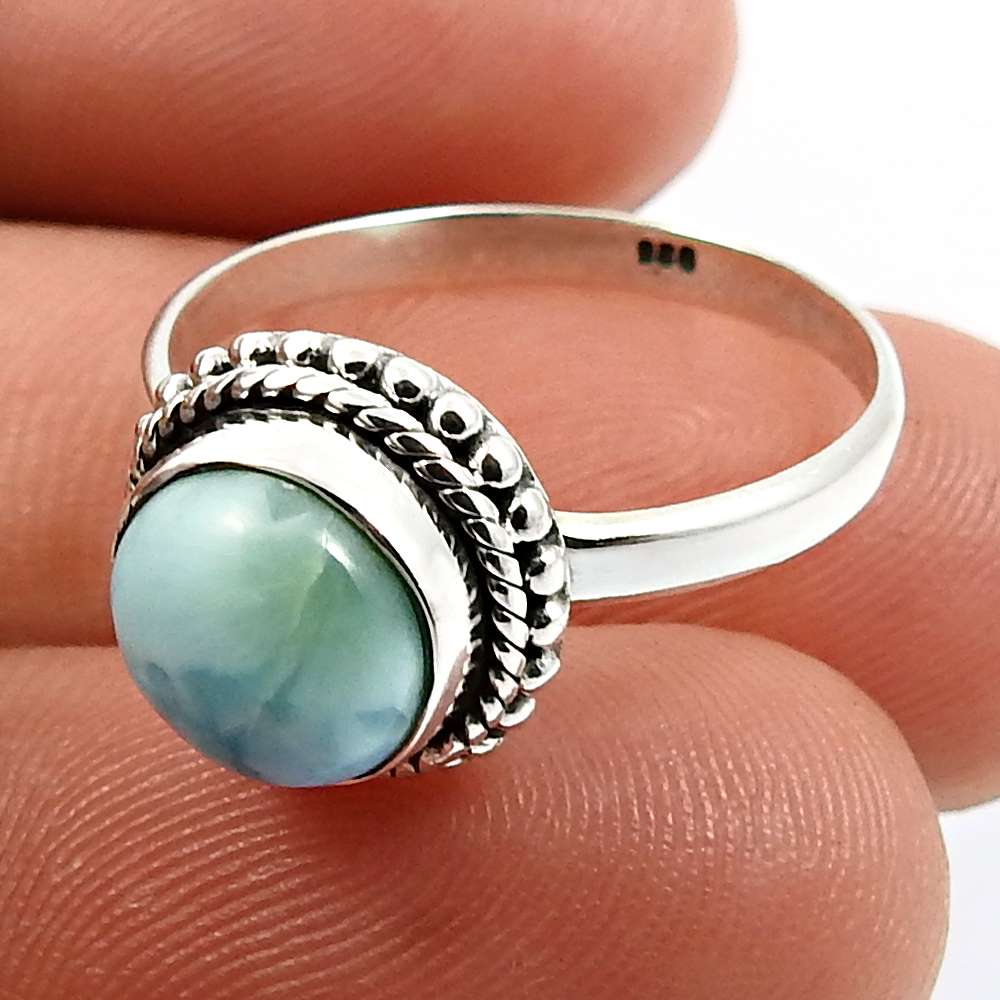 Blue Labradorite Gemstone Ring For Women Size 8 925 Sterling Silver Jewelry K10