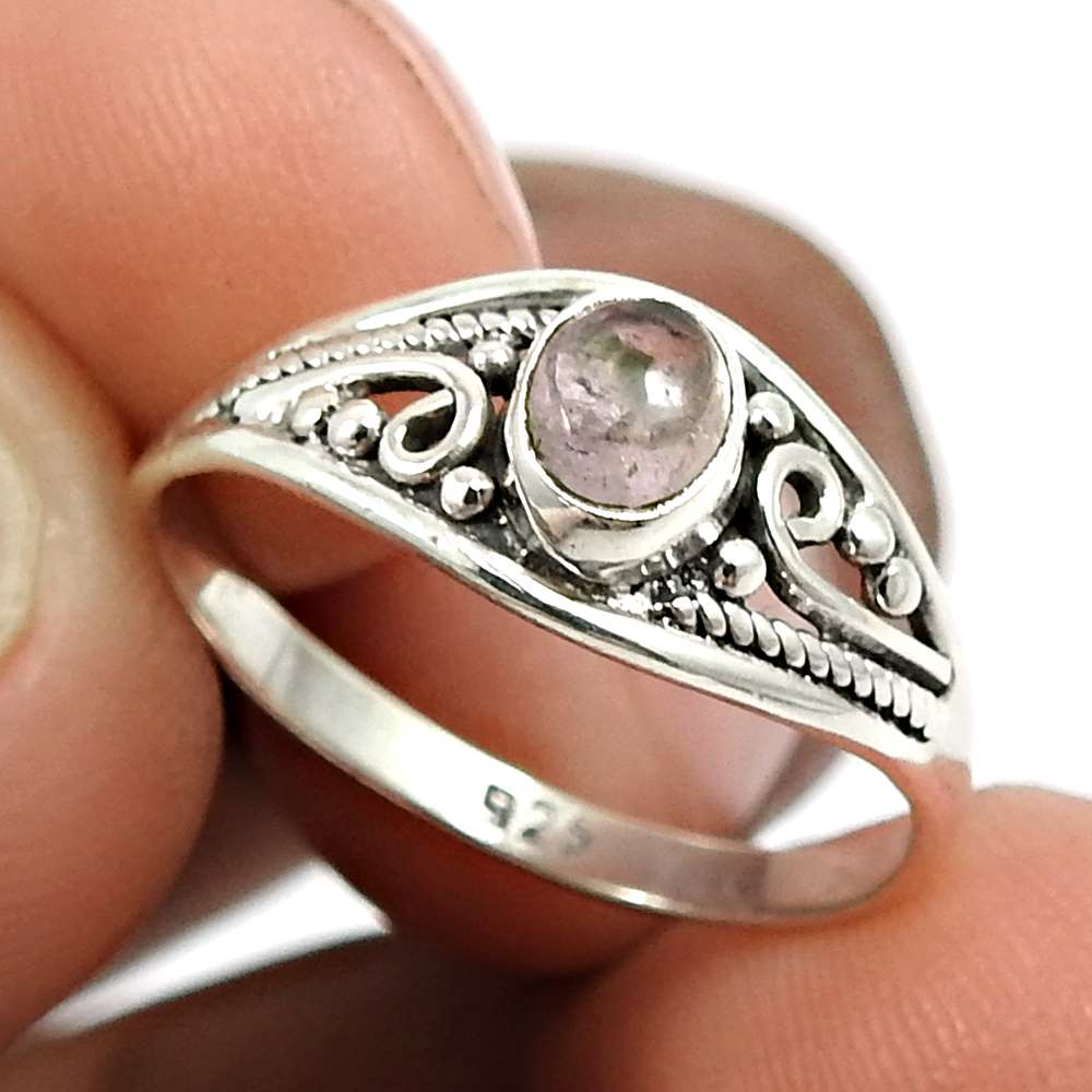 Tourmaline Gemstone Ring 925 Sterling Silver Vintage Jewelry U41